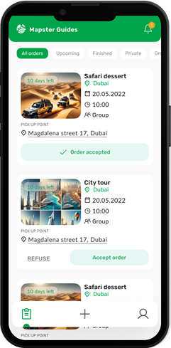 Mapster — Guide product screen